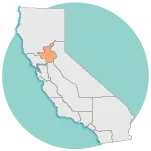 graphic image of california, Sacramento region