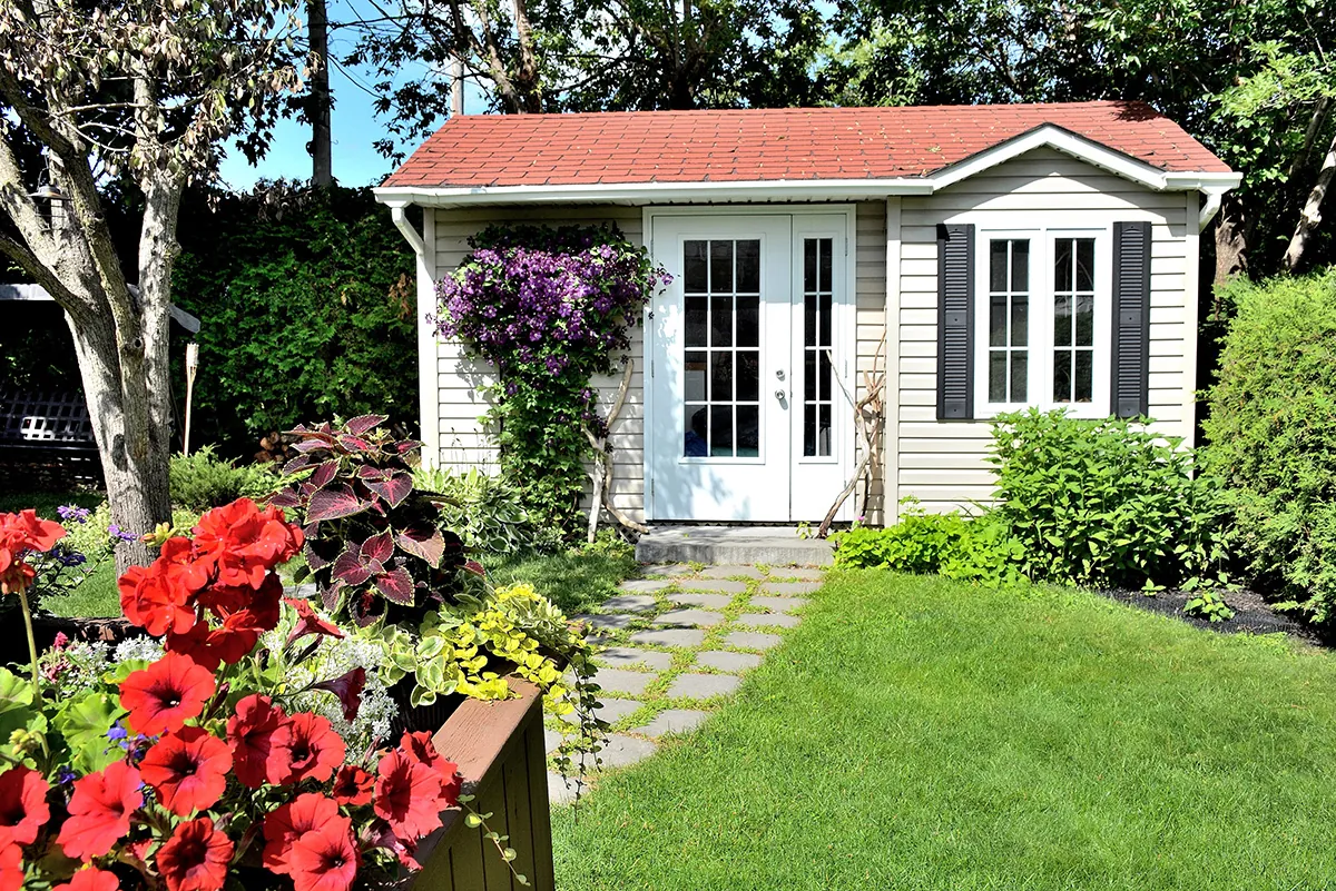 Image of accessory dwelling unit in a back yard.