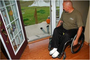 Man with wheelchair