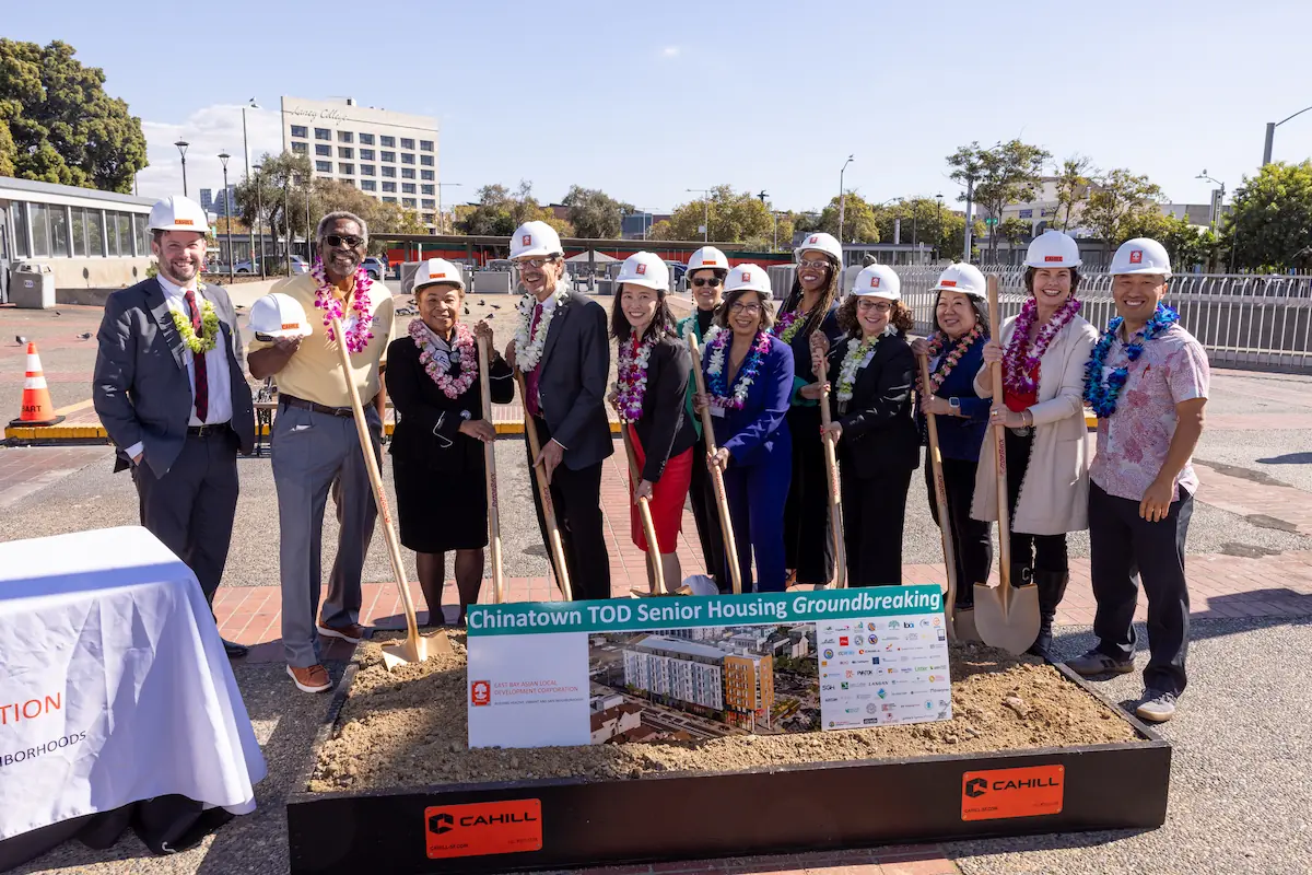 groundbreaking ceremony with golden shovels