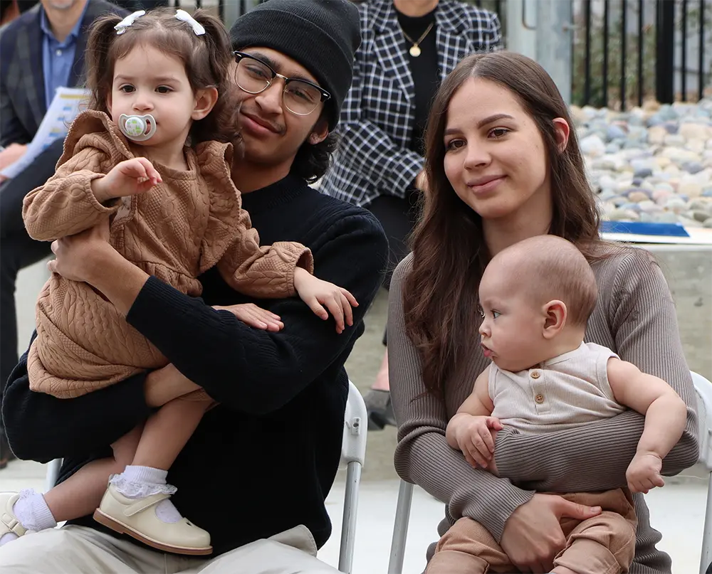 Pablo, Devany and their children at the grand opening celebration.