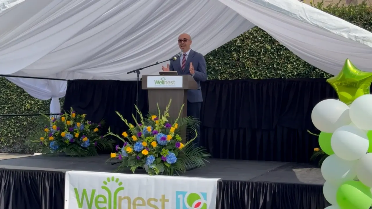 HCD Director Gustavo Velasquez speaking at the groundbreaking ceremony. 