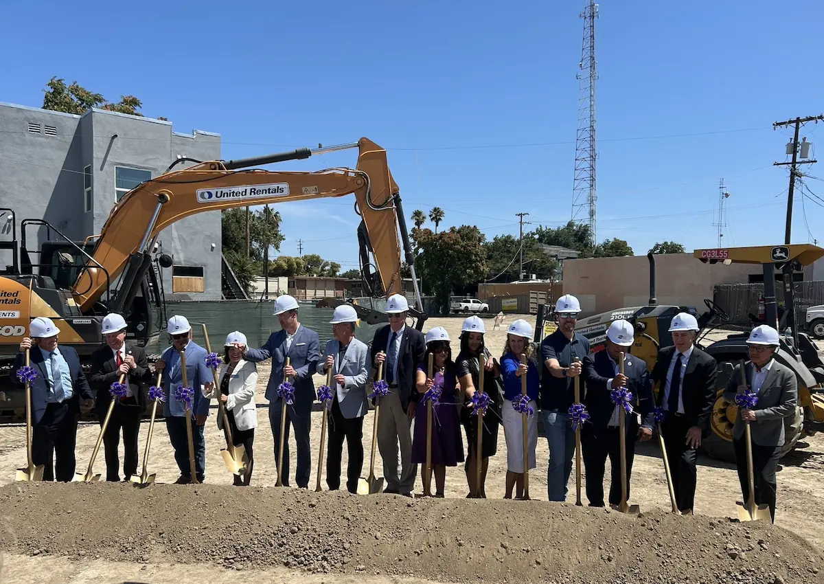 groundbreaking ceremony with golden shovels