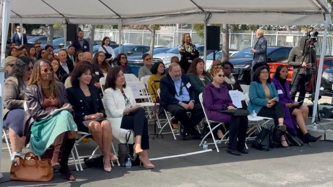  audience at the groundbreaking ceremony.