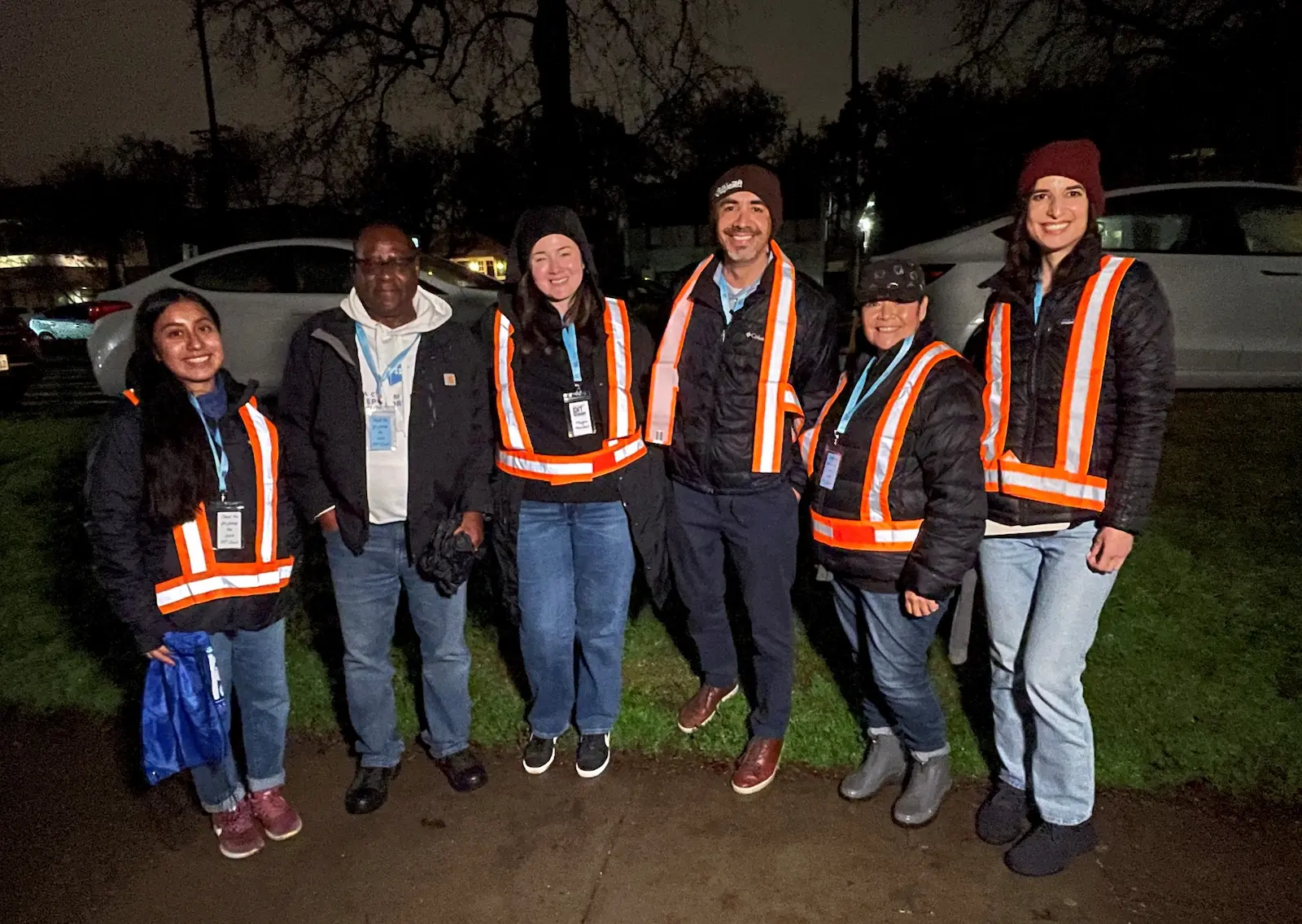 HCD Director Gustavo Velasquez, HCD staff and other volunteers at the 2024 PIT Count in Sacramento.