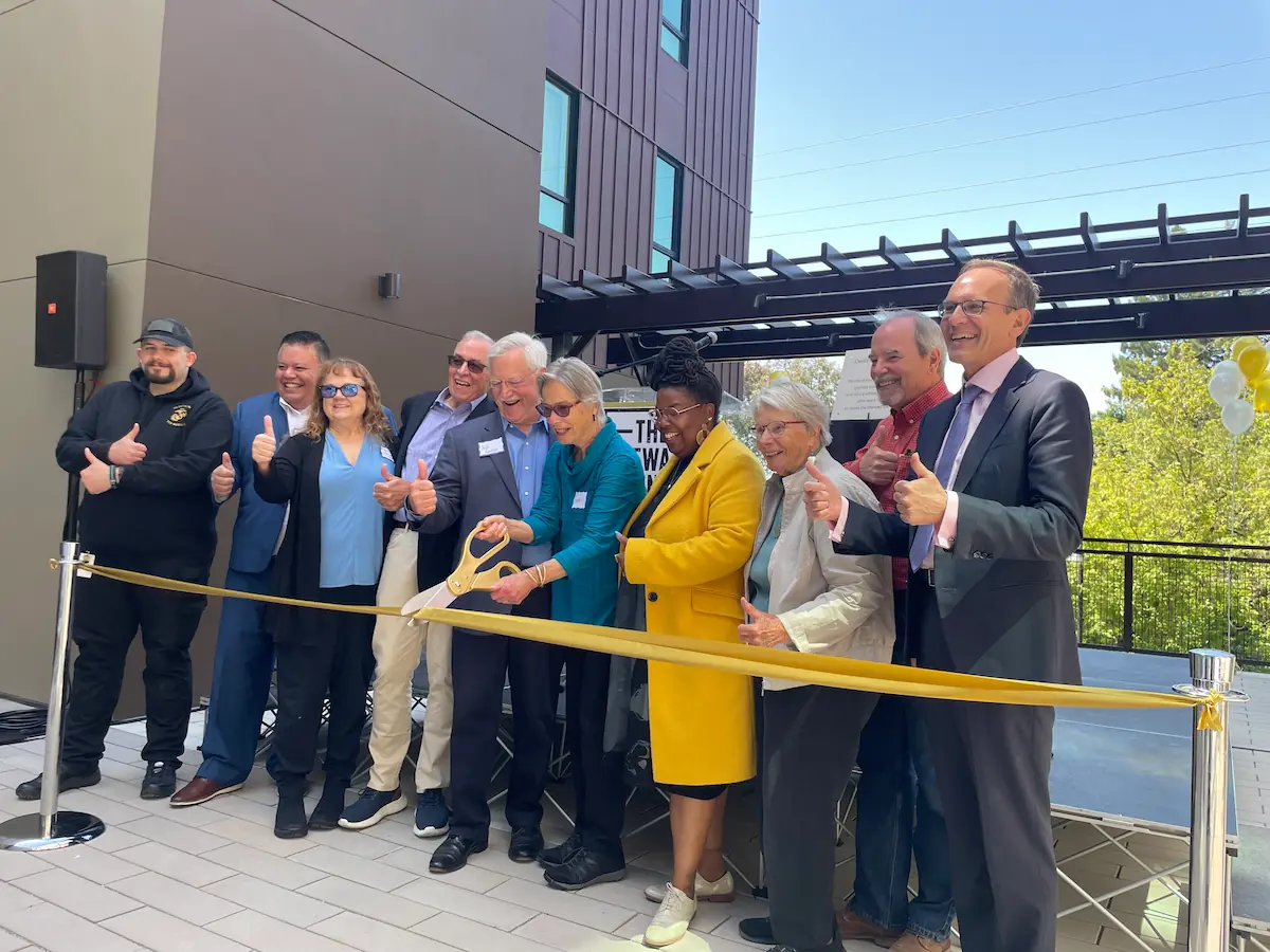 ribbon cutting ceremony of the Stewart Cannery