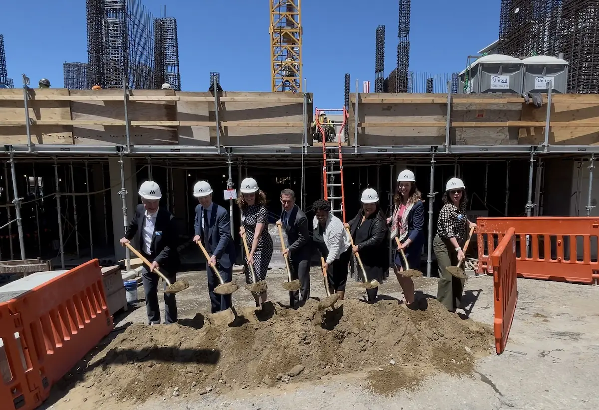 groundbreaking ceremony with golden shovels 