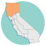 graphic image of california, Norcal region